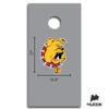 Ferris State University Cornhole Bean Bag Toss Tailgating Game DIY Decal Set (Includes Two Ferris State Decals) view 3