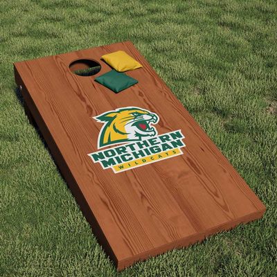 Northern Michigan University Cornhole Bean Bag Toss DIY Decal Set (Includes Two Northern Michigan Corn Hole Decals)
