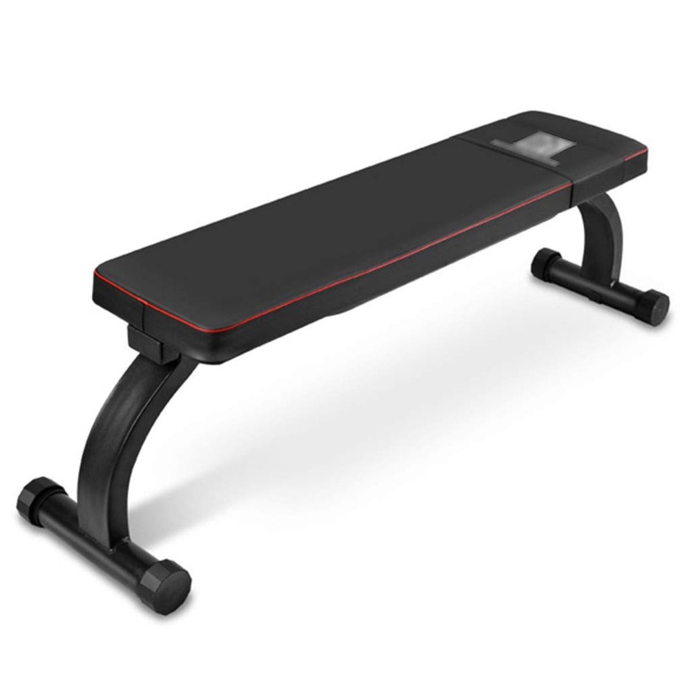 ZYCSKTL Dumbbell Benches Sit-ups in The Gym, Multi-Functional Fitness Equipment, Large Flat Stools, Household Foldable Dumbbell Fitness Stools (Color : Black, Size : 114 * 43 * 33cm)