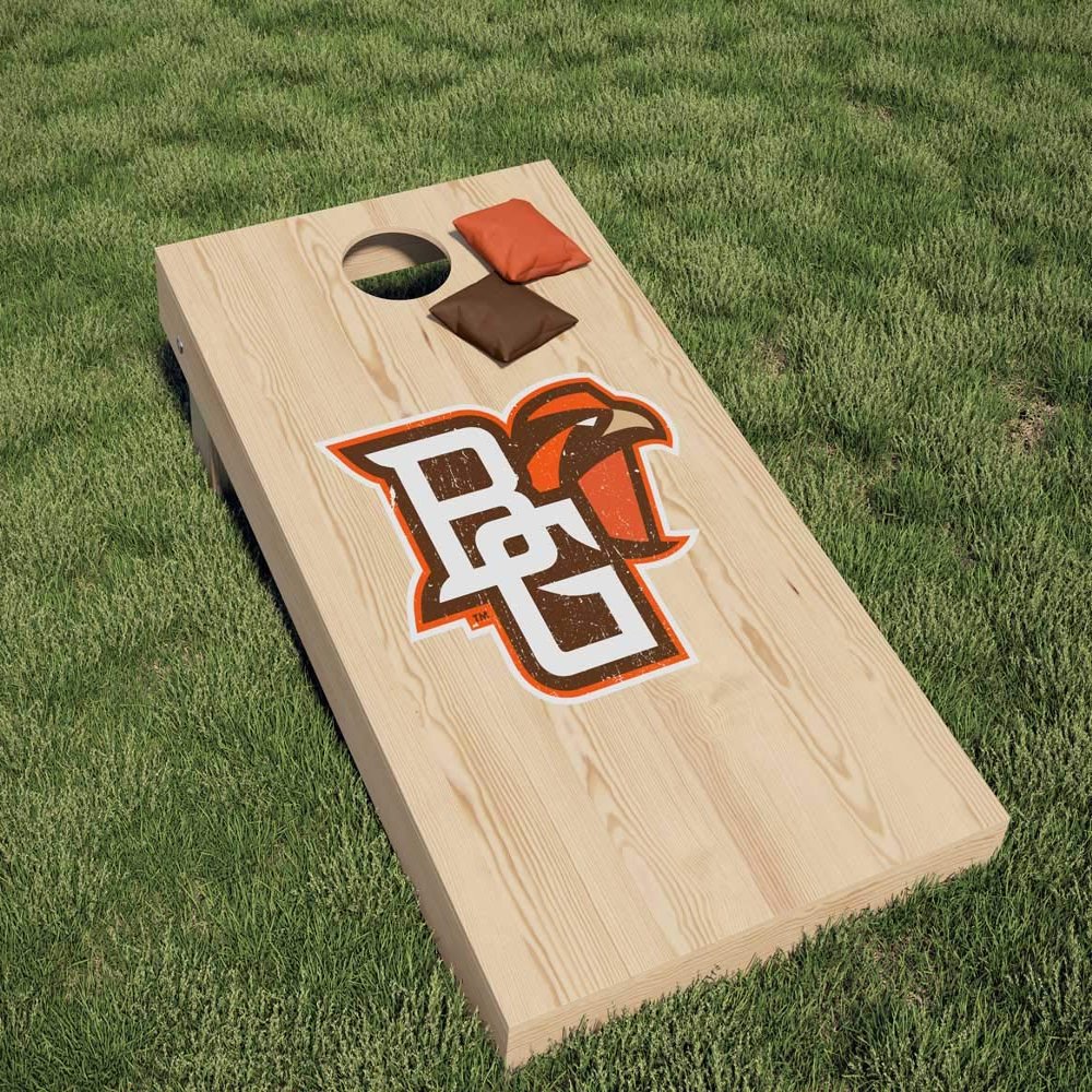 Bowling Green State University Cornhole Bag Toss DIY Decal Set (Includes 1 Falcon Decal and 1 BG Decal)