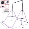 Athletic Bar Kids Gymnastics Bar Horizontal Kip Bar Junior Training Height Adjustable Children Jungle Gym Monkey Bars Folding Climb Tower Balance Bar Gymnasts (Pink) view 2