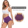 YaShaer Women's Briefs Underwear Cotton High Waist Tummy Control Panties Ladies Panty 5 Pack Size L view 4