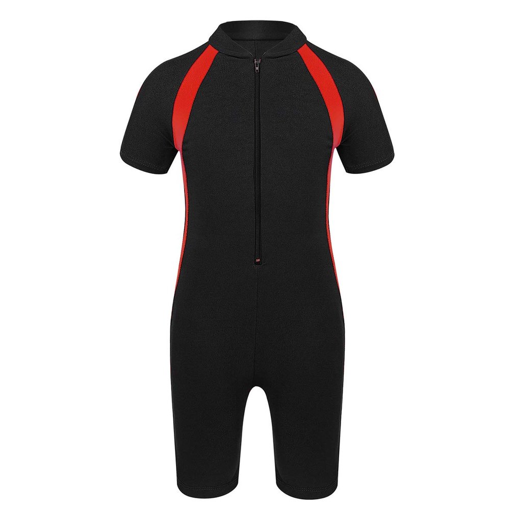 iiniim Kids Girls Two Piece Rash Guard Swimsuit Shirt Top with Boyshort UPF 50+ Sun Protective Swimwear Short Sleeves 6-8