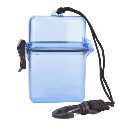 Keenso Diving Seal Box, 3 Colors Plastic Dry Box Transparent Waterproof Sealing Box Underwater Diving Sealing Box with Rope Hook (Blue)