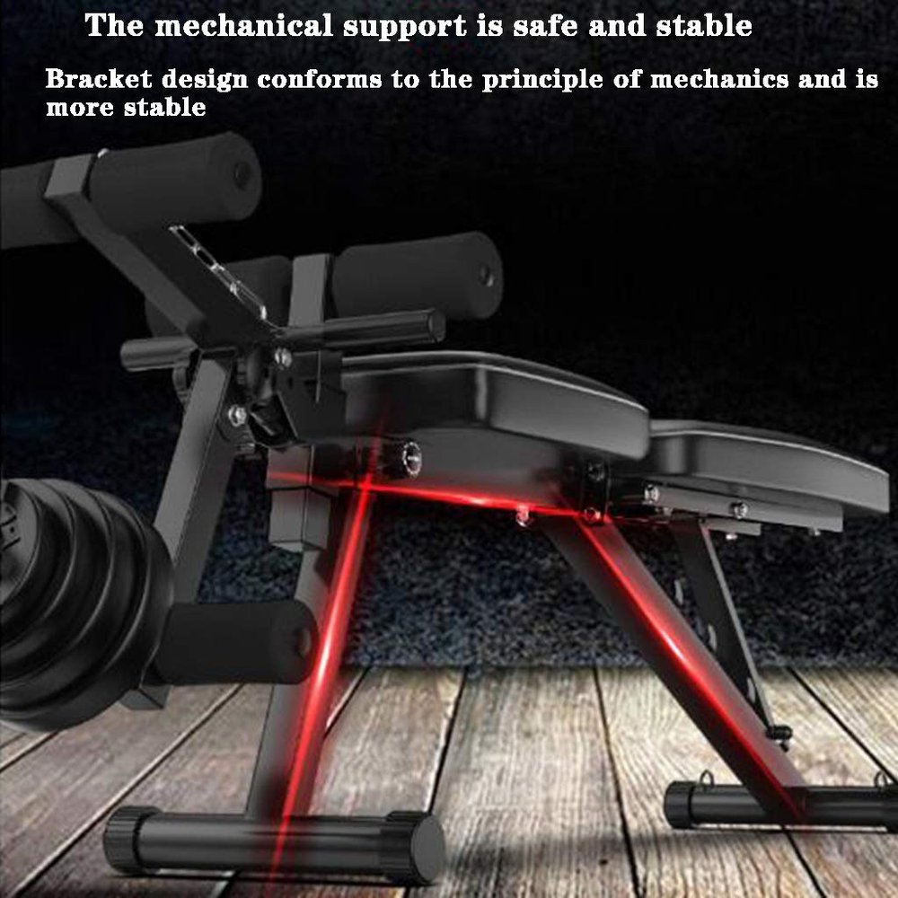 ZYCSKTL Dumbbell Benches Multifunctional Fitness Dumbbell Bench, Home Professional Bench Press Chair, Gym Men and Women Sit Ups (Color : Black, Size : 118 * 48 * 60CM)