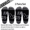 LEVLO 40th 50th 60th Birthday Gift for Women or Men Funny Birthday Socks Best Friend Gift Birthday Gift for Him or Her (2 Pairs/Set-40th) view 2