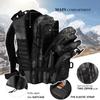 Hannibal Tactical MOLLE Assault Pack, Tactical Backpack Military Army Camping Rucksack, 3-Day Pack Trip w/USA Flag Patch, D-Rings, Black Camo view 3