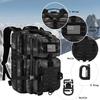 Hannibal Tactical MOLLE Assault Pack, Tactical Backpack Military Army Camping Rucksack, 3-Day Pack Trip w/USA Flag Patch, D-Rings, Black Camo view 4