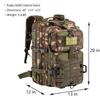 Hannibal Tactical MOLLE Assault Backpack, Tactical Backpack Military Army Camping Rucksack, 3-Day Pack Trip w/Patch, D-Rings, Woodland view 2
