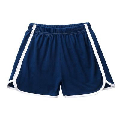 ACSUSS Kids Baby Boys Girls Sports Shorts Summer Knee Length Elastic Waist Candy Dance Sport Shorts Bottom Activewear Navy Blue 3-4