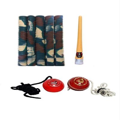 CW Pro Cricket Accessories Set Grip Applicator Tool + Rubber Grips for Bat+ Cricket String Ball Leather