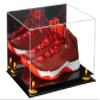 Better Display Cases Acrylic Basketball Shoe Pair Display Case with Mirror, Yellow Risers and Black Base (A082/V13) view 1