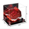 Better Display Cases Acrylic Basketball Shoe Pair Display Case with Mirror, Pink Risers and Black Base (A082/V13) view 2