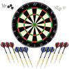 LinkVisions Sisal/Bristle Dartboard with Staple-Free Bullseye and 12 Steeltip Darts Plus Strong Aluminium Shaft, 17.8" 1.5", Moundting Kits Included view 2
