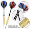 LinkVisions Sisal/Bristle Dartboard with Staple-Free Bullseye and 12 Steeltip Darts Plus Strong Aluminium Shaft, 17.8" 1.5", Moundting Kits Included view 4