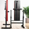Squat rack Bench Press Men's fitness barbell rack Multifunctional shelf Adjustable bracket Home indoor gym Foldable Strength training stand Squat rack ( Color : Black , Size : 67.5*120*(75~100)cm ) view 2