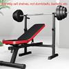Squat rack Bench Press Men's fitness barbell rack Multifunctional shelf Adjustable bracket Home indoor gym Foldable Strength training stand Squat rack ( Color : Black , Size : 67.5*120*(75~100)cm ) view 3