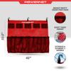 PowerNet Hanging Bat Bag Caddy for Baseball and Softball Teams, Team Bag Dugout Organizer, Holds 12 Hanging Bats on Fence (Red) view 3