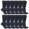 Yacht & Smith 12 Pack Womens Cotton Slouch Socks, Womans Knee High Boot Socks (Black) view 1