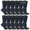 Yacht & Smith 12 Pack Womens Cotton Slouch Socks, Womans Knee High Boot Socks (Black) view 2