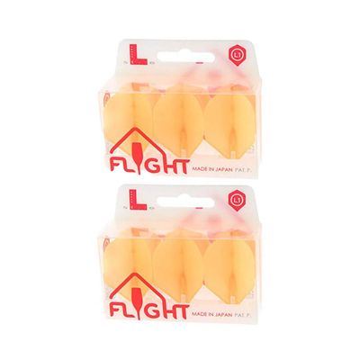 LSTYLE L1 Standard Dart Flights  EZ  Neon Orange  2 Sets  Pre-Molded