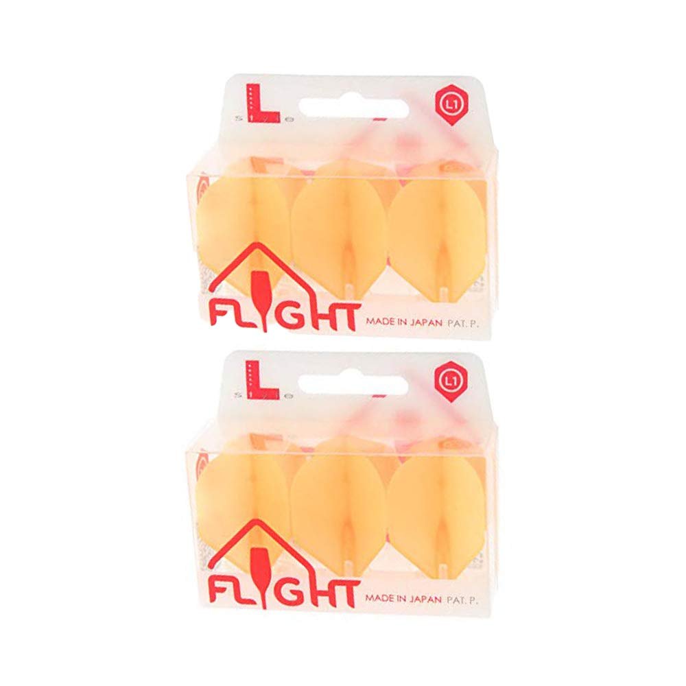 LSTYLE L1 Standard Dart Flights  EZ  Neon Orange  2 Sets  Pre-Molded