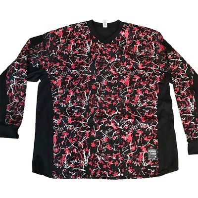 Grit O.G. Renegade Paintball Jersey, Throwback Old School Authentic Material (Red Fire, X-Large)