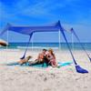 SUN NINJA Beach Tent Sun Shelter UPF50+ - Easy Pop Up Beach Canopy - Outdoor Shade for Camping Trips, Fishing, Backyard Fun Picnics - Sand Shovel, Ground Pegs & Stability Poles view 2