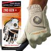 Copper Tech Plus Golf Gloves Men Right Handed Golfer or Left Handed Golfer (2nd Gen) | Copper Compression Joint Support Golf Glove (Khaki/Khaki, Medium-Large, Left) view 1