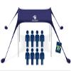 SUN NINJA Beach Tent Sun Shelter UPF50+ - Easy Pop Up Beach Canopy - Outdoor Shade for Camping Trips, Fishing, Backyard Fun Picnics - Sand Shovel, Ground Pegs & Stability Poles view 1