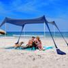 SUN NINJA Beach Tent Sun Shelter UPF50+ - Easy Pop Up Beach Canopy - Outdoor Shade for Camping Trips, Fishing, Backyard Fun Picnics - Sand Shovel, Ground Pegs & Stability Poles view 2