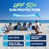 SUN NINJA Beach Tent Sun Shelter UPF50+ - Easy Pop Up Beach Canopy - Outdoor Shade for Camping Trips, Fishing, Backyard Fun Picnics - Sand Shovel, Ground Pegs & Stability Poles view 3