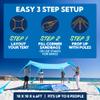 SUN NINJA Beach Tent Sun Shelter UPF50+ - Easy Pop Up Beach Canopy - Outdoor Shade for Camping Trips, Fishing, Backyard Fun Picnics - Sand Shovel, Ground Pegs & Stability Poles view 4
