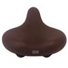 EMOJO Leather Electric Bike Seat Shock Absorb Comfort Memory Foam Padded Beach Cruiser Bike Saddle Brown Bicycle Seat Replacement with Ultra-Elastic Suspension Steel Bow Universal Bikes Fit view 2