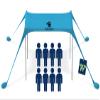 SUN NINJA Beach Tent Sun Shelter UPF50+ - Easy Pop Up Beach Canopy - Outdoor Shade for Camping Trips, Fishing, Backyard Fun Picnics - Sand Shovel, Ground Pegs & Stability Poles view 1