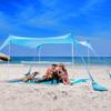 SUN NINJA Beach Tent Sun Shelter UPF50+ - Easy Pop Up Beach Canopy - Outdoor Shade for Camping Trips, Fishing, Backyard Fun Picnics - Sand Shovel, Ground Pegs & Stability Poles view 2