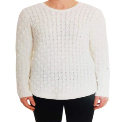 Jeanne Pierre Ladies Crewneck Sweater (Powder, S)