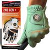 Copper Tech Plus Golf Gloves Men Right Handed Golfer or Left Handed Golfer (2nd Gen) | Copper Compression Joint Support Golf Glove (Green/Green, Small, Left)