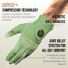 Copper Tech Plus Golf Gloves Men Right Handed Golfer or Left Handed Golfer (2nd Gen) | Copper Compression Joint Support Golf Glove (Green/Green, Small, Left) view 2