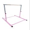 Athletic Bar Gymnastics Kip Bar Horizontal Bar Professional Junior Gymnastic Training High Bar Asymmetric Bar 13 Level Height Adjustable Expandable 3 to 5 FT Jungle Gym (Pink) view 4