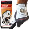 Copper Tech Plus Golf Gloves Men Right Handed Golfer or Left Handed Golfer (2nd Gen) | Copper Compression Joint Support Golf Glove (White/Grey, X-Large, Left) view 1