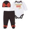Gerber NFL baby girls 3 Pack Bodysuit Footed Pant and Cap Registry Gift Set Short Sleeve TEE Shirt, Team Color, 3-6 Months US view 1