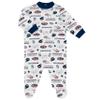 Gerber NFL Denver Broncos 3 Pack Bodysuit Sleep n Play Footie Cap Registry Gift Set, blue/white/orange Denver Broncos, 0-3M view 2