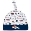 Gerber NFL Denver Broncos 3 Pack Bodysuit Sleep n Play Footie Cap Registry Gift Set, blue/white/orange Denver Broncos, 0-3M view 3