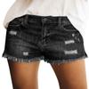 luvamia Jean Shorts Womens Mid Rise Stretchy Cut Off Frayed Denim Shorts Ripped Summer Casual Beach Vacation Clothes Pebble Grey Size XX-Large Fits US 20-22 view 1