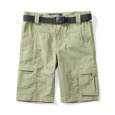 Kids Boy's Youth Hiking Casual Quick Dry Shorts Lightweight Elastic Waist Outdoor Hiking Travel Khaki Tag 140cm-US 7-8 Years