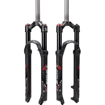 BUCKLOS Mountain Bicycle Suspension Forks, 26/27.5/29 inch MTB Bike Front Fork, 100mm Travel 28.6mm Threadless Steerer, with Preload Adjustment
