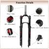 BUCKLOS Mountain Bicycle Suspension Forks, 26/27.5/29 inch MTB Bike Front Fork, 100mm Travel 28.6mm Threadless Steerer, with Preload Adjustment view 4