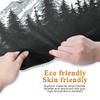 Qilmy Nature Mountains And Forest Travel Yoga Mat - Foldable Non Slip Natural Rubber Fitness Mat for Pilates, Aerobics, Floor Exercises, 71"x 26" Thick 1 mm, with Storage Bag view 3