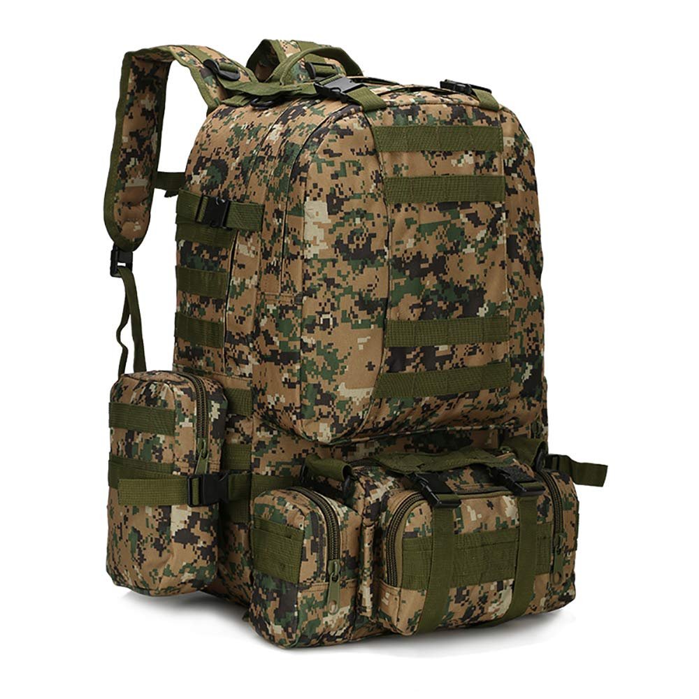 W WINTMING Military Tactical Backpack 45+10L Army 3 Day Assault Pack Molle Camping Hiking Rucksack Traveling Daypack